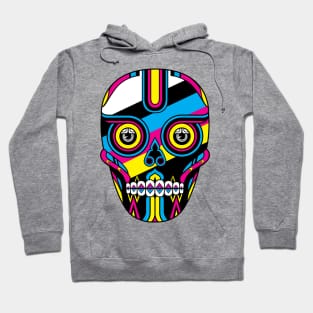 CMYK Deco Skull Hoodie